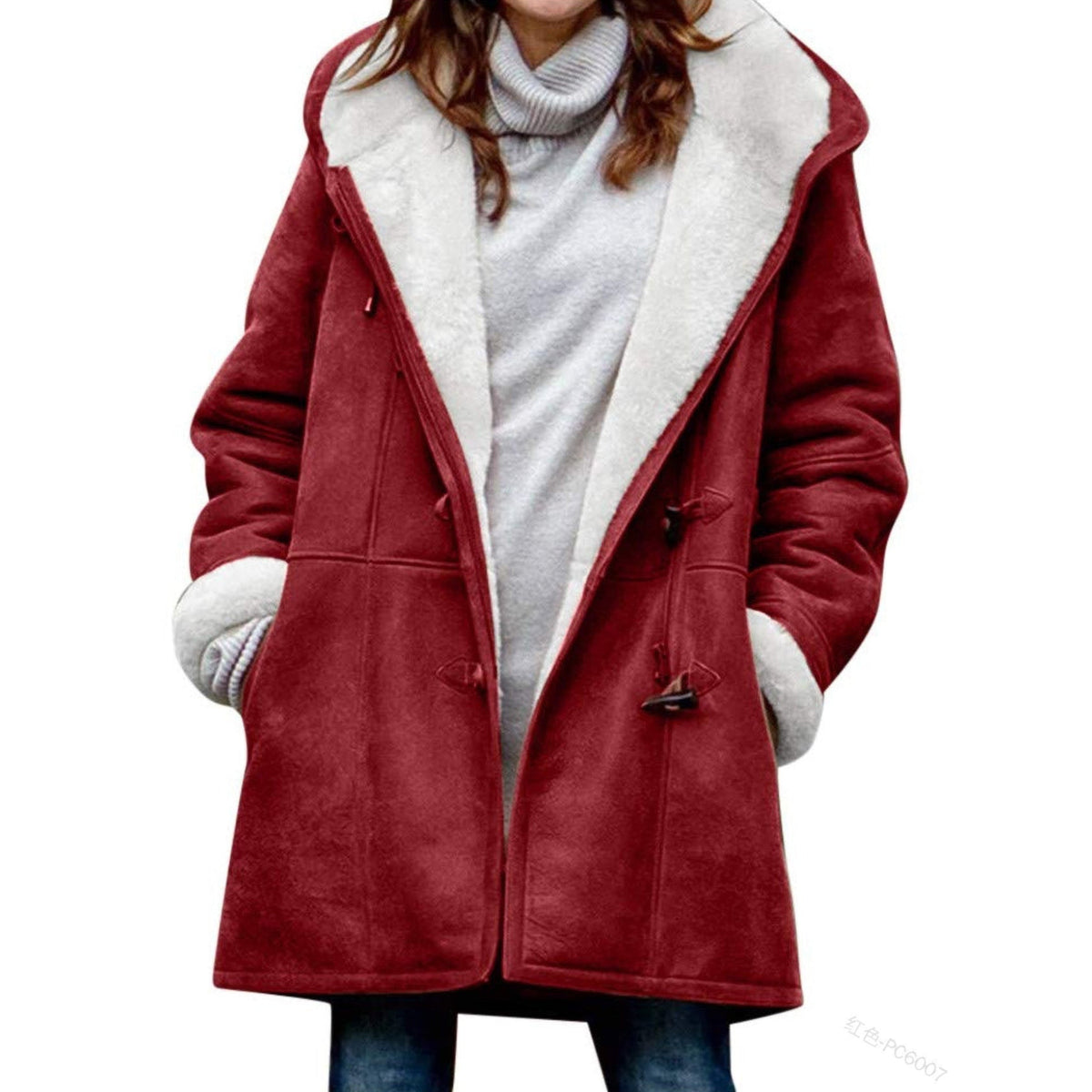 Paddington Women's Hooded Duffle Coat — Warm Lined, Toggle Buttons 5
