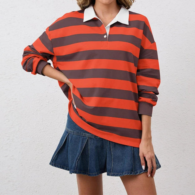 Reyna Rugby Shirt — Bold Stripe Relaxed Fit Top 5