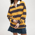 Reyna Rugby Shirt — Bold Stripe Relaxed Fit Top 1