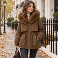 Short Parka Jacket — Faux Fur Hood & Padded Lining 4