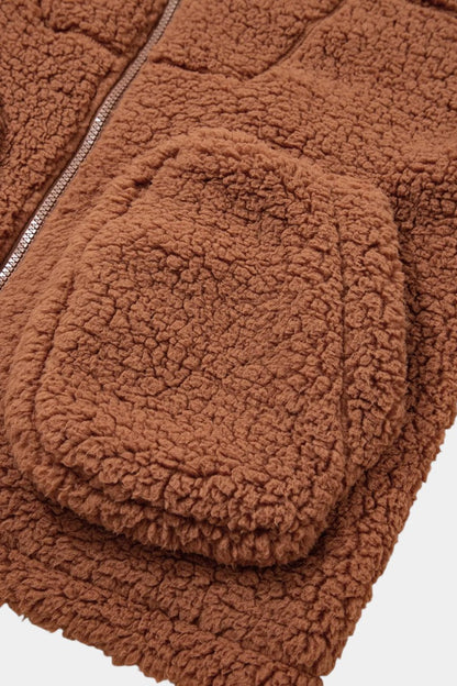 Teddie Women's Hooded Teddy Jacket — Full Zip Fleece Coat 10
