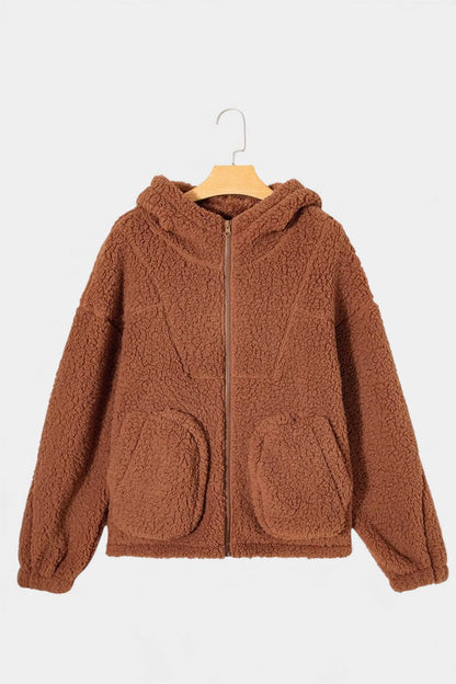 Teddie Women's Hooded Teddy Jacket — Full Zip Fleece Coat 6