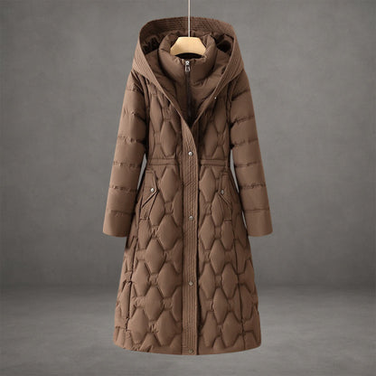 Thames Women's Longline Hooded Puffer — Waterproof & Windproof Coat 3
