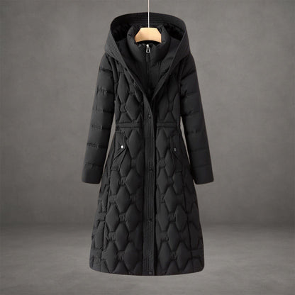 Thames Women's Longline Hooded Puffer — Waterproof & Windproof Coat 4