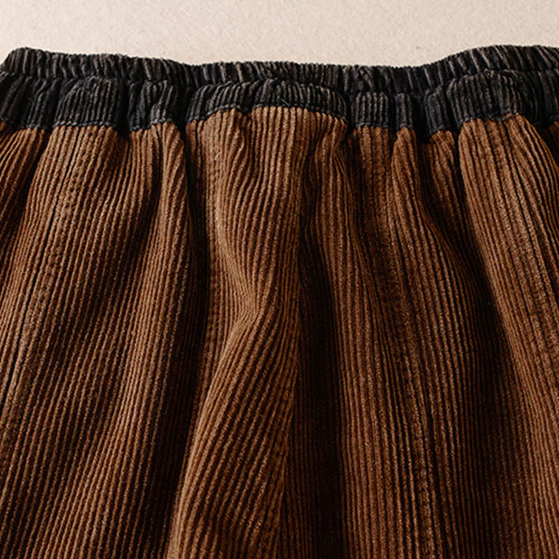Wharf Women's Corduroy Harem Trousers — Fleece-Lined Drawstring Waist 16