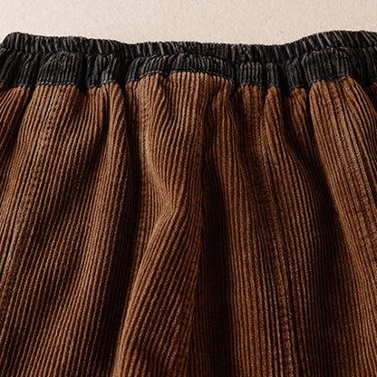Wharf Women's Corduroy Harem Trousers — Fleece-Lined Drawstring Waist 16