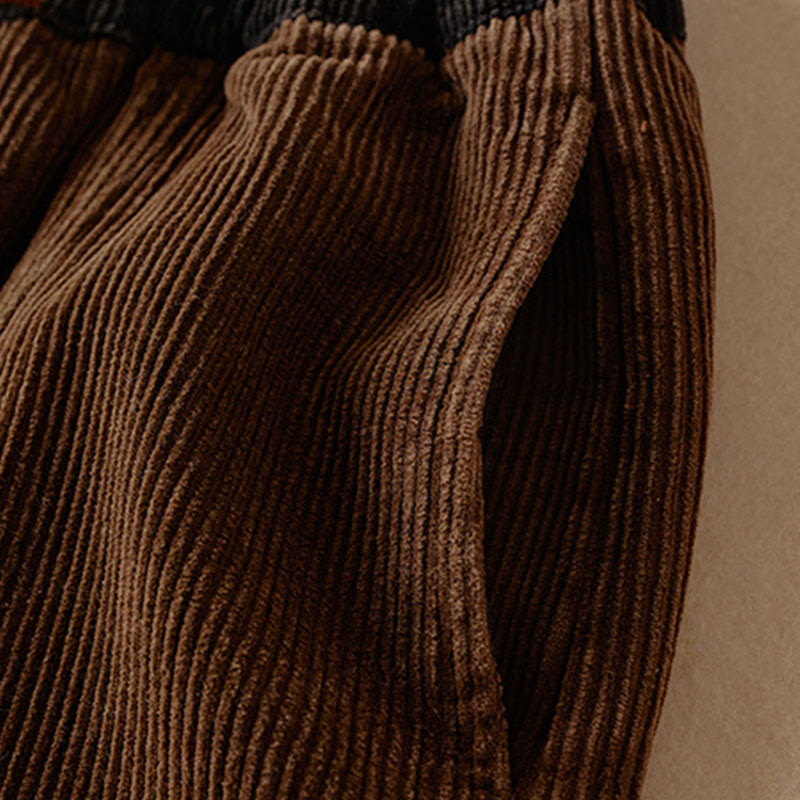 Wharf Women's Corduroy Harem Trousers — Fleece-Lined Drawstring Waist 17
