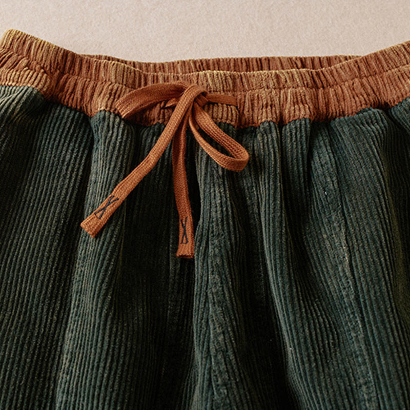 Wharf Women's Corduroy Harem Trousers — Fleece-Lined Drawstring Waist 5