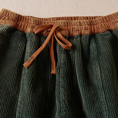 Wharf Women's Corduroy Harem Trousers — Fleece-Lined Drawstring Waist 5