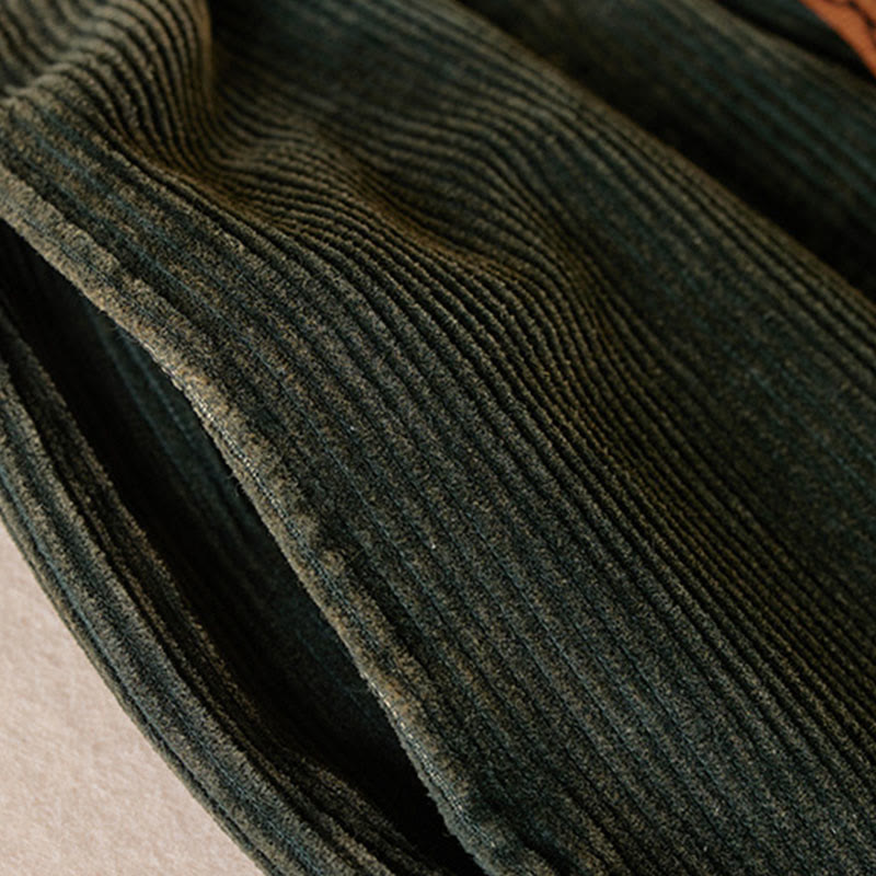 Wharf Women's Corduroy Harem Trousers — Fleece-Lined Drawstring Waist 6