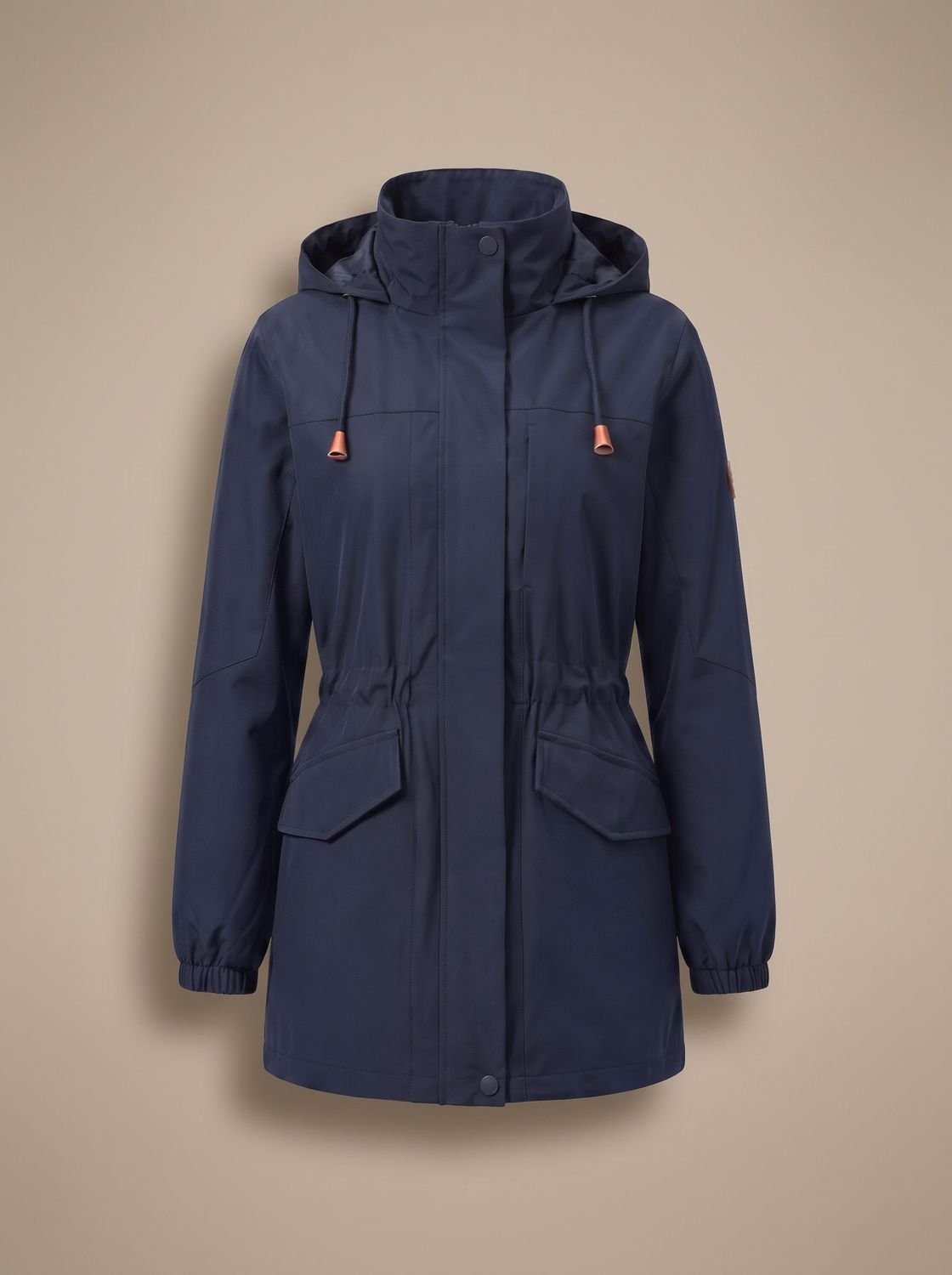 Windermere Women's Hooded Parka — Water-Resistant Drawstring Coat 6