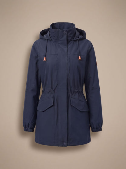 Windermere Women's Hooded Parka — Water-Resistant Drawstring Coat 6