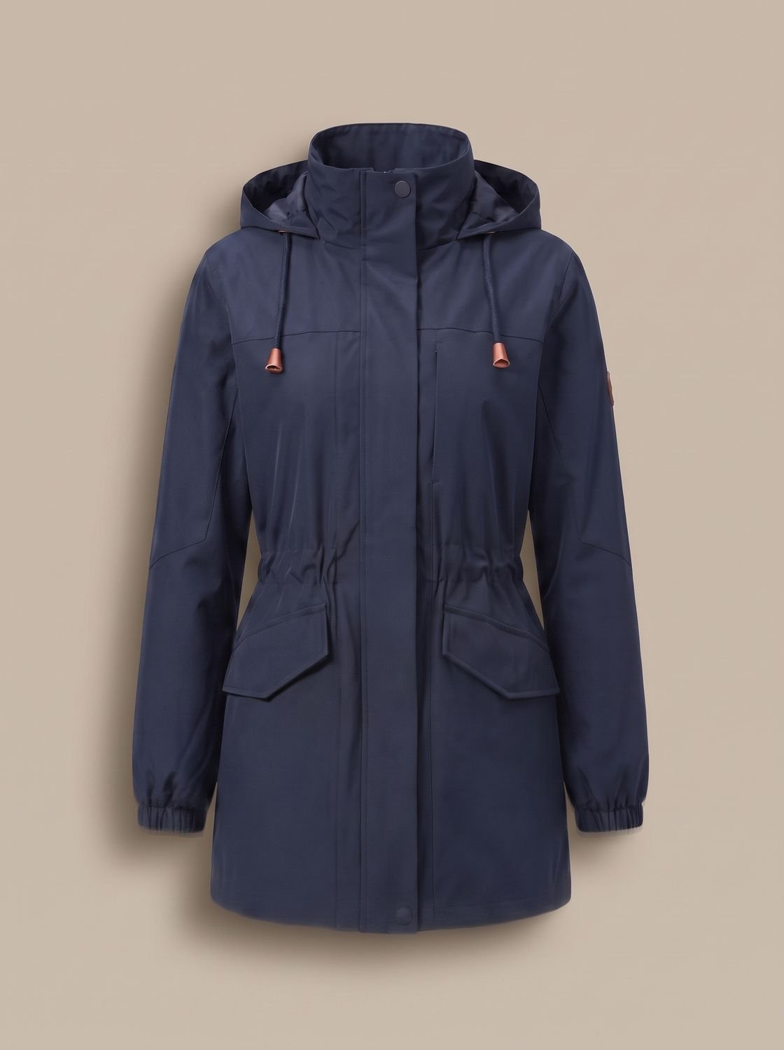 Windermere Women's Hooded Parka — Water-Resistant Drawstring Coat 7