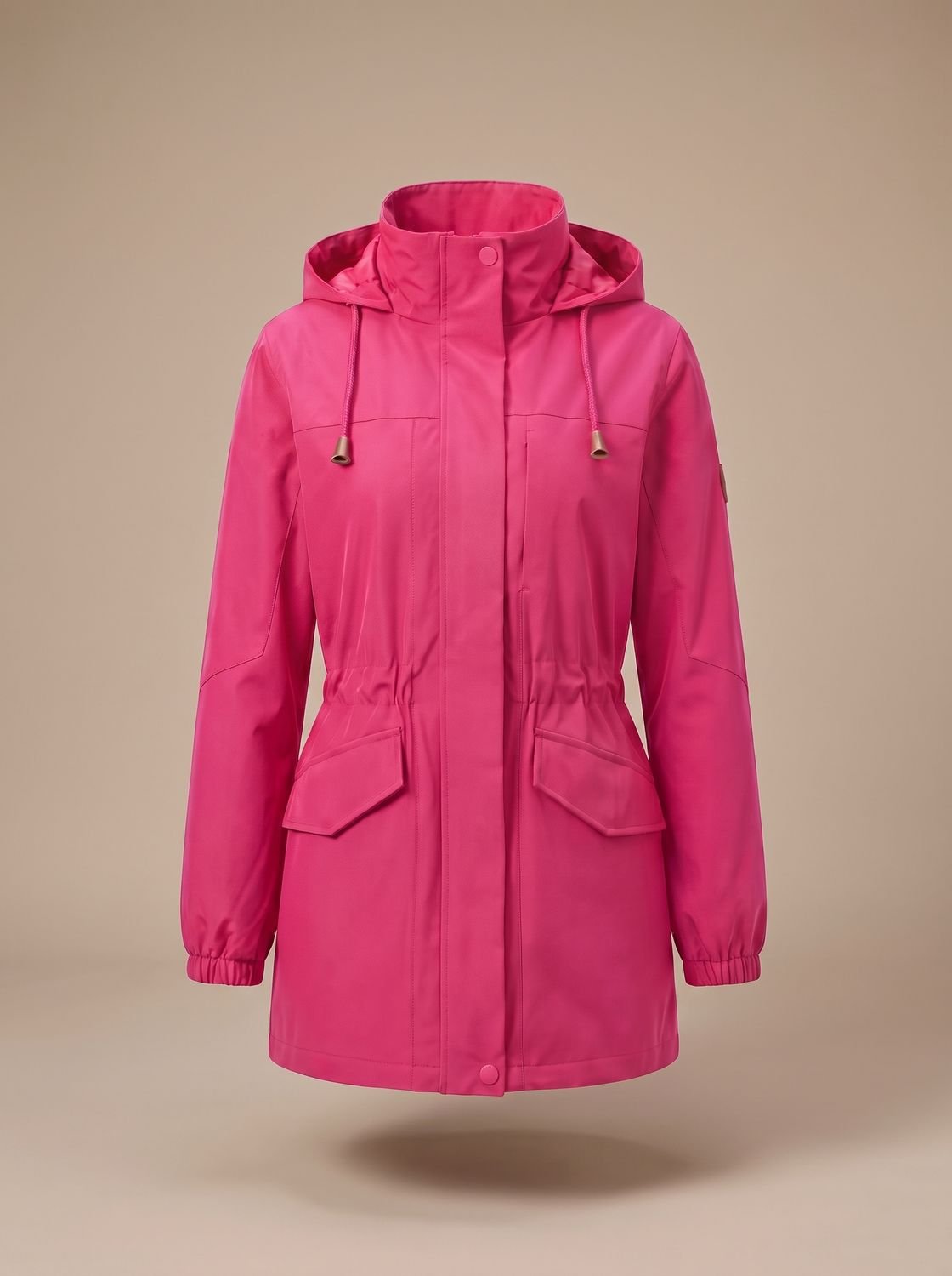 Windermere Women's Hooded Parka — Water-Resistant Drawstring Coat 9