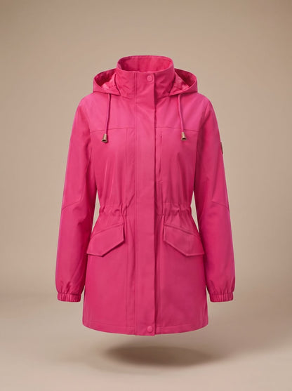 Windermere Women's Hooded Parka — Water-Resistant Drawstring Coat 9