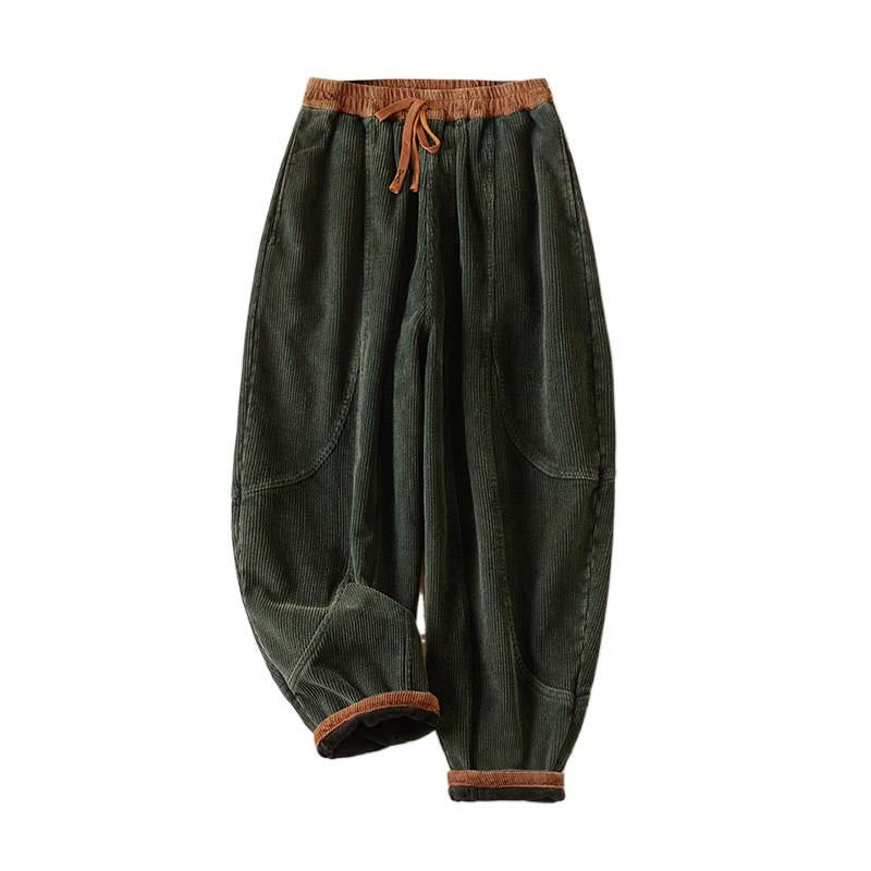 Women's Corduroy Harem Trousers — Fleece-Lined & Pockets 13