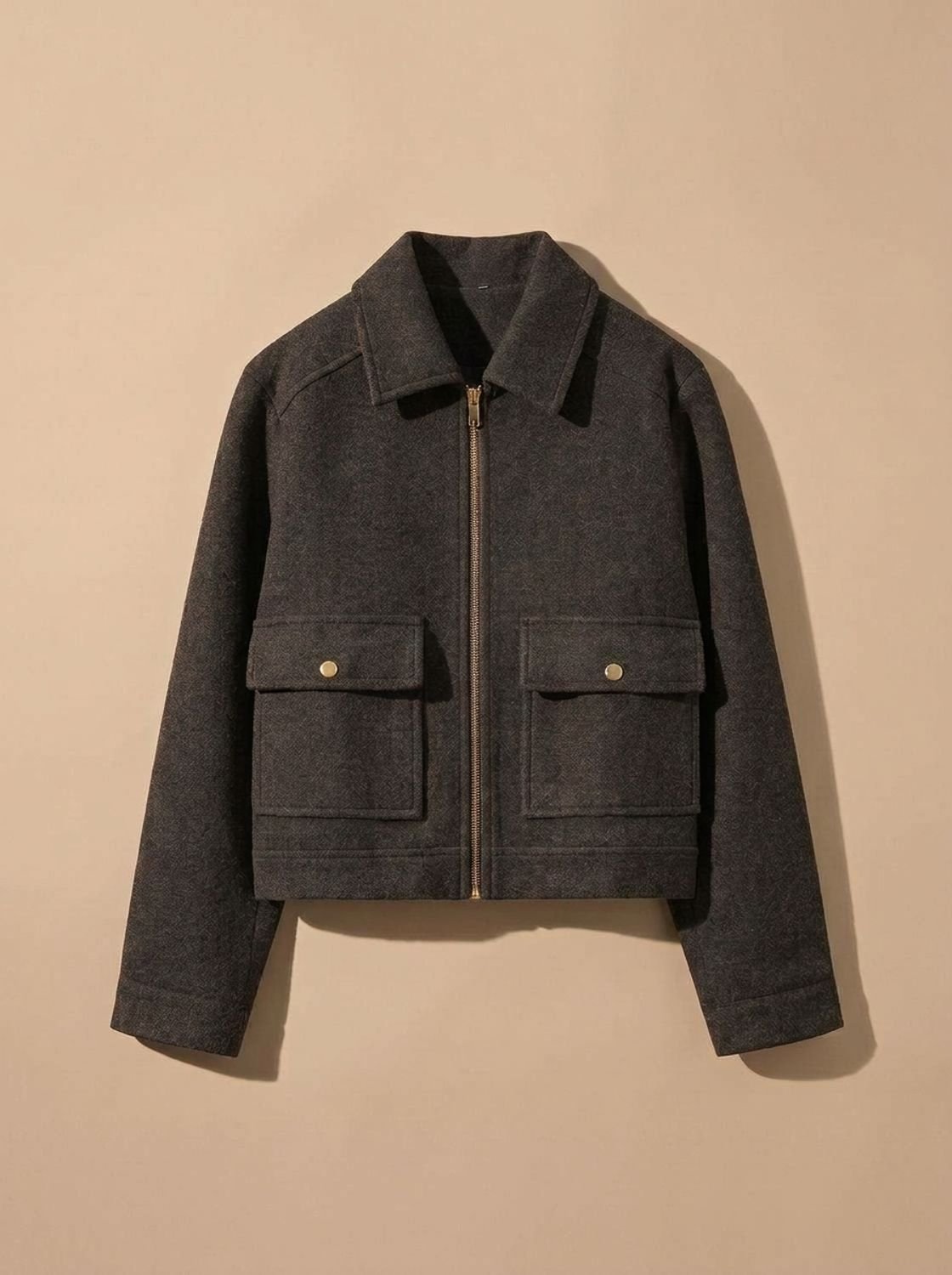 Women's Cropped Stand-Collar Button-Front Coat 8
