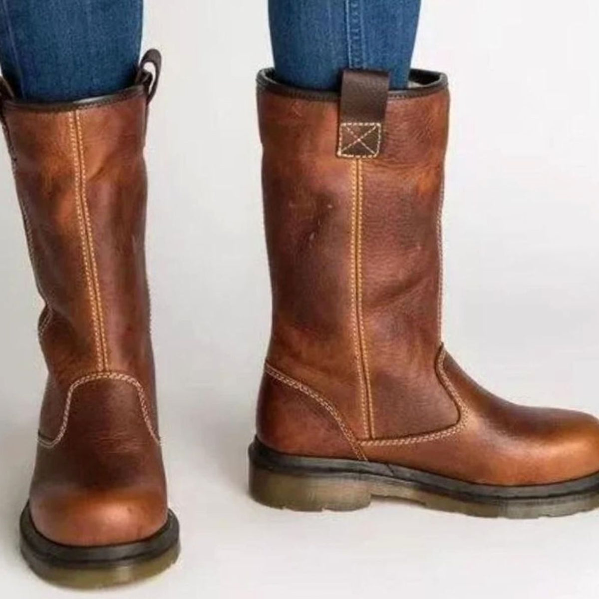 Women's Fleece-Lined Mid-Calf Winter Boots — Slip-On Style 2