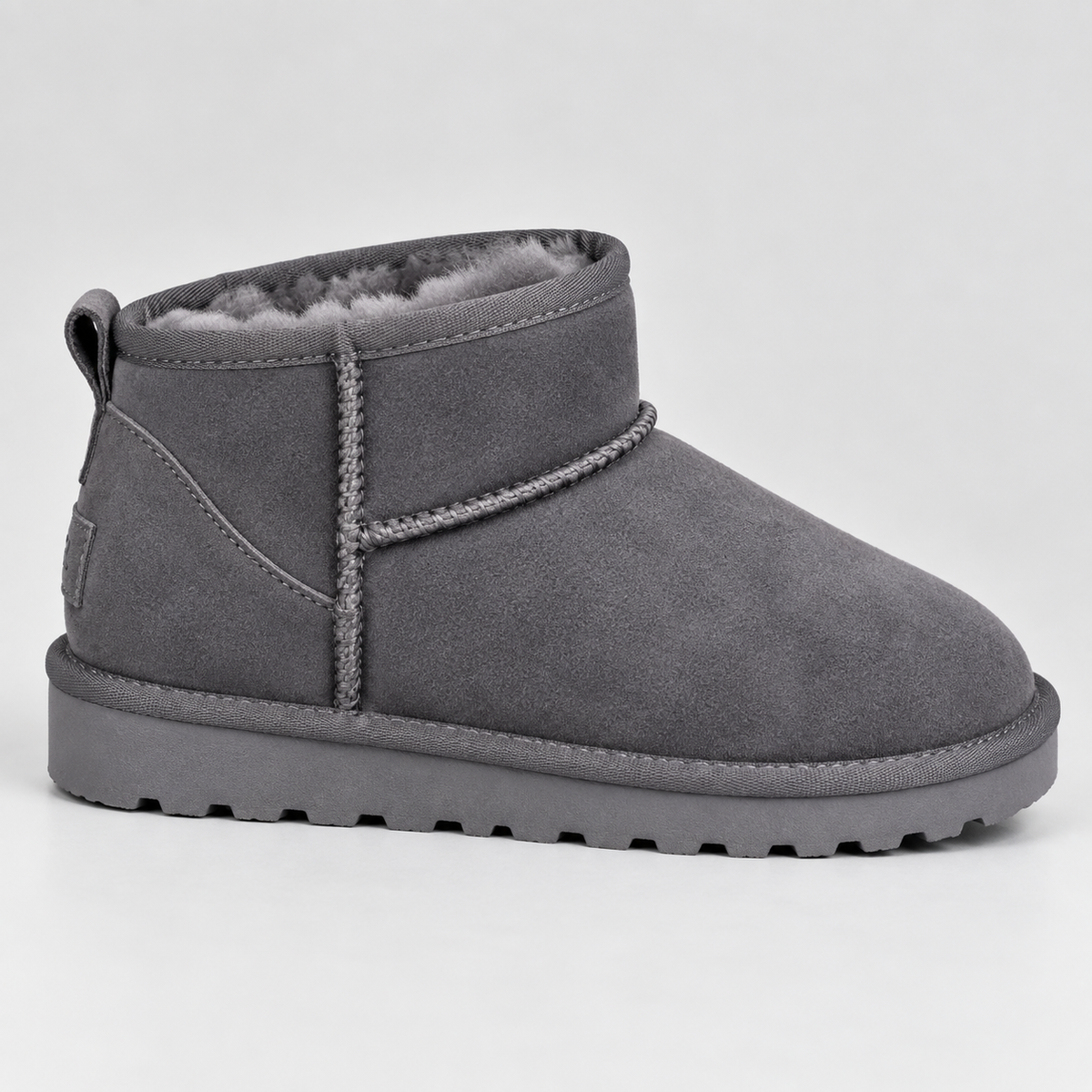 Women's Faux Suede Ankle Boots — Faux Fur Lined Winter Shoes 3
