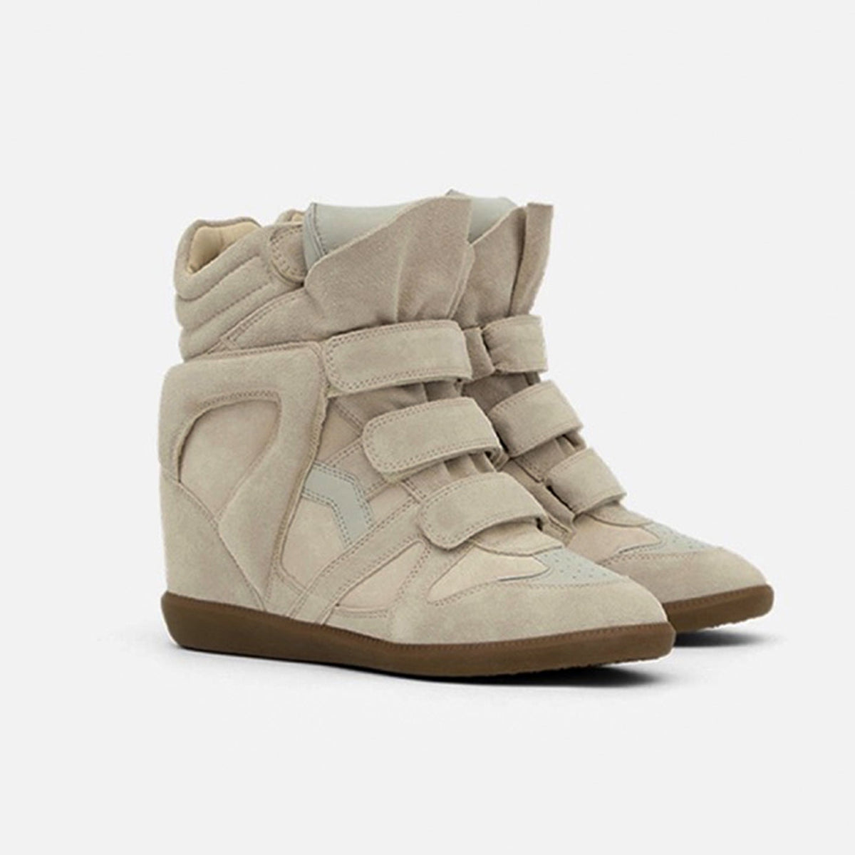 Women's Hidden Wedge High-Top Trainers — Velcro Straps 6