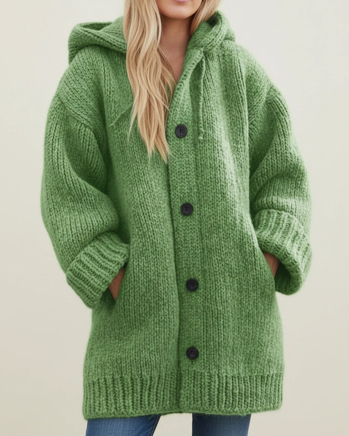 Women's Hooded Cardigan Jacket — Oversized Winter Coat 4