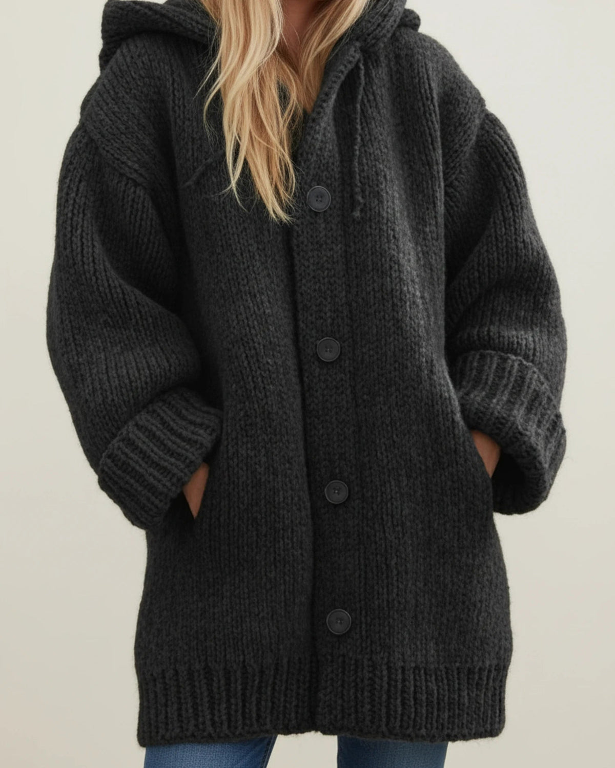 Women's Hooded Cardigan Jacket — Oversized Winter Coat 5