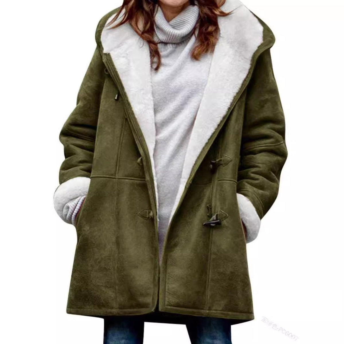 Women's Hooded Duffle Coat — Warm Lined Toggle Jacket 3