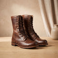 Women's Lace-Up Mid-Calf Combat Boots — Cushioned Sole 2