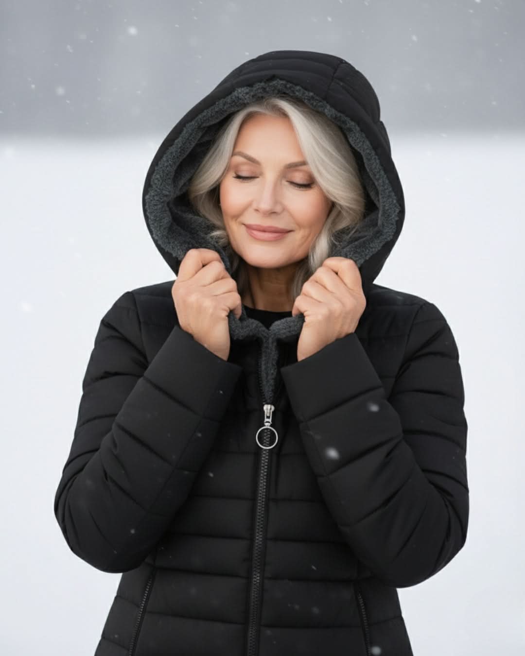 Glencoe Women's Long Quilted Coat — Hooded, Faux Sherpa Lining 9