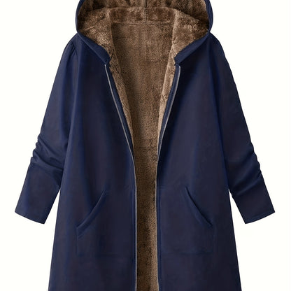 Rydal Women's Longline Hooded Coat — Lined Zip-Up Winter Coat 15