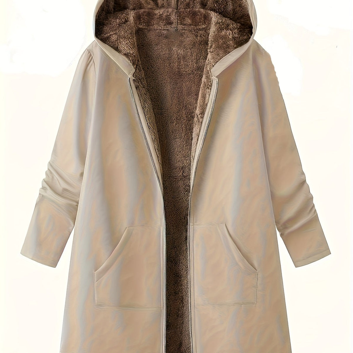 Rydal Women's Longline Hooded Coat — Lined Zip-Up Winter Coat 1