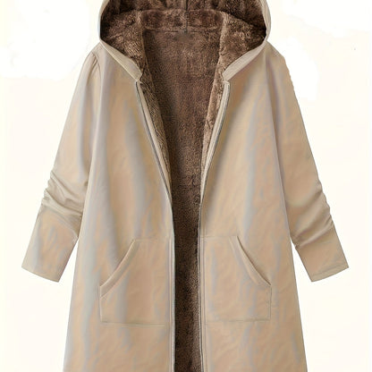 Rydal Women's Longline Hooded Coat — Lined Zip-Up Winter Coat 1
