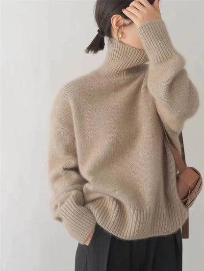 Ashdown Women's Wool-Look Roll Neck Jumper — Soft Elegant Knit 5