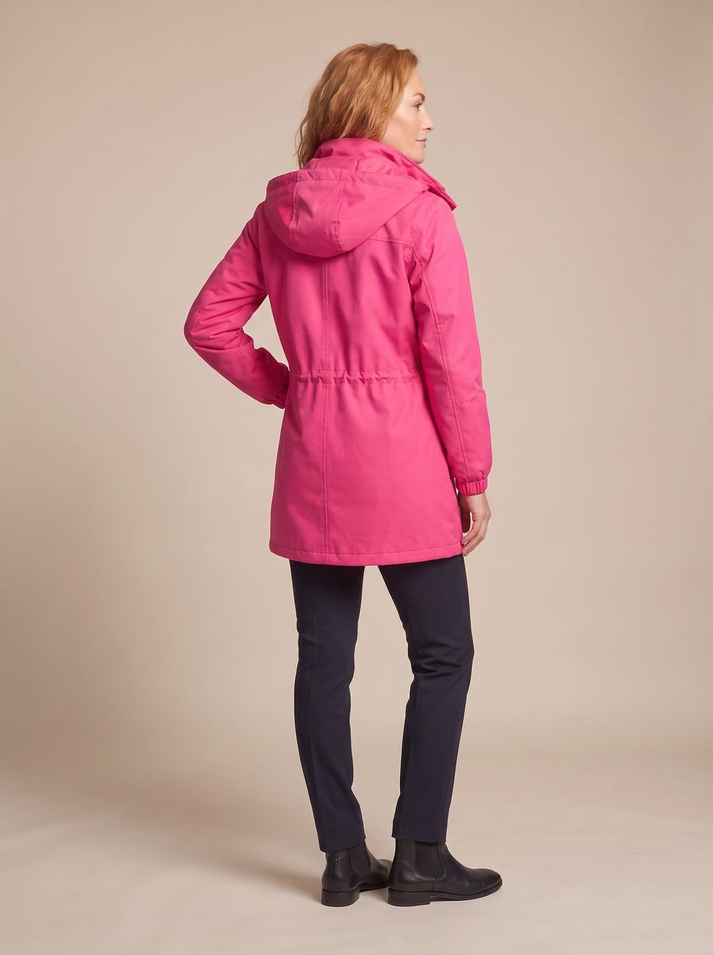 Women's Water-Resistant Hooded Parka Coat — Drawstring Fit 4