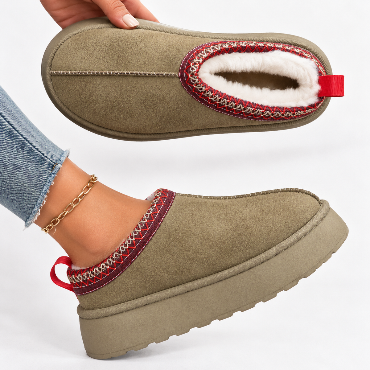 Women's Faux Fur Slippers – Warm Slip-On House Shoes 2