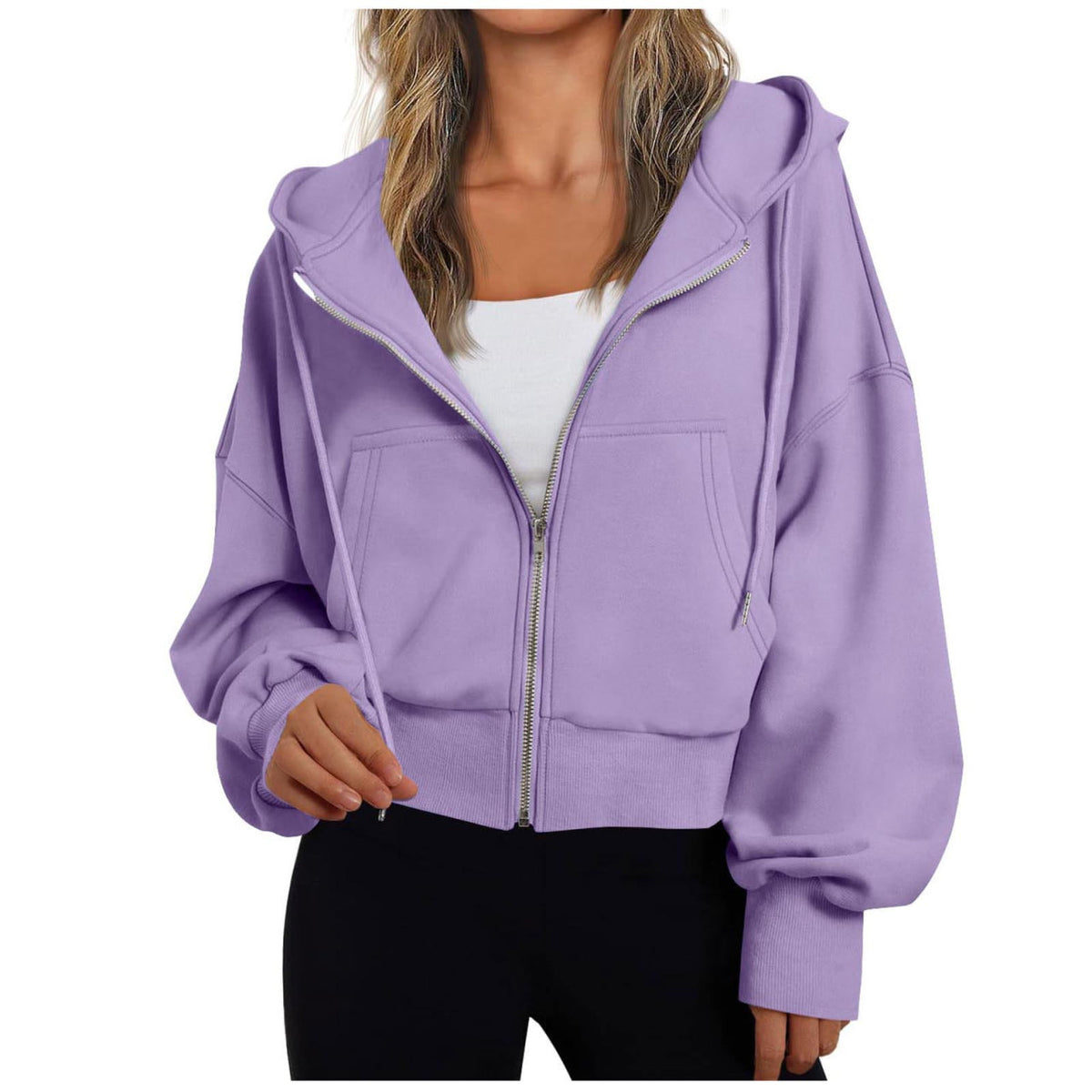 Women's Zip-Up Hoodie — Relaxed Fit Casual Sweatshirt 4