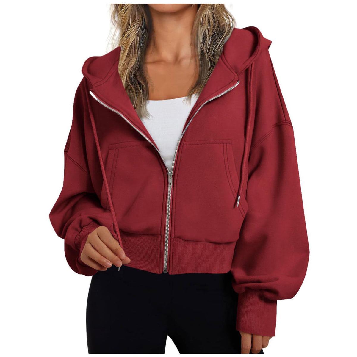 Women's Zip-Up Hoodie — Relaxed Fit Casual Sweatshirt 7