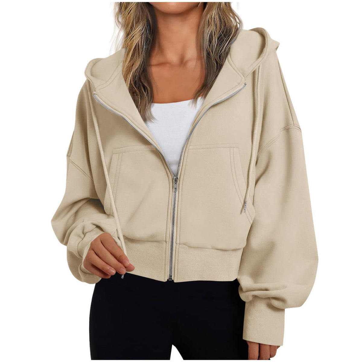 Women's Zip-Up Hoodie — Relaxed Fit Casual Sweatshirt 8